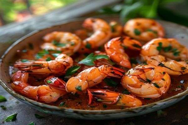Harissa paste and shrimp