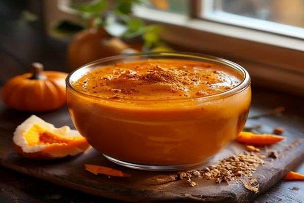 Pumpkin puree and warm spices